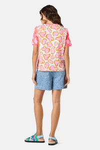 Gorman NZ - Fleur Rosa Print Classic Tee - print