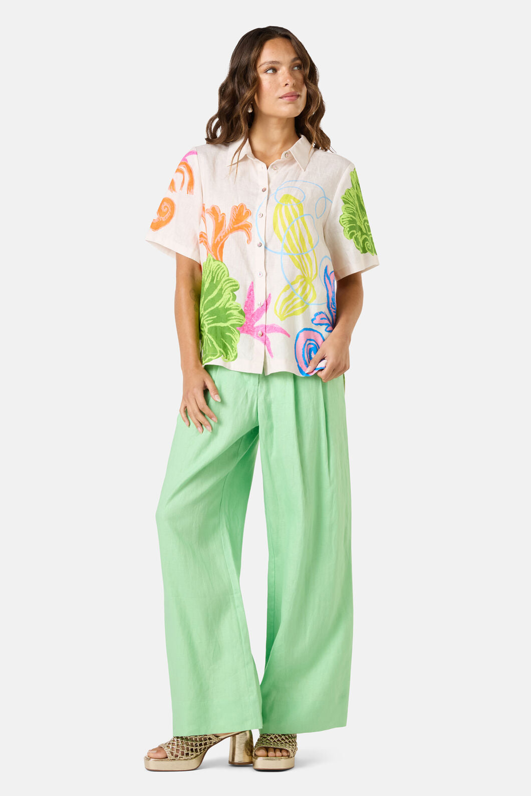 Gorman NZ - Fleur Tango Print Linen Shirt - print