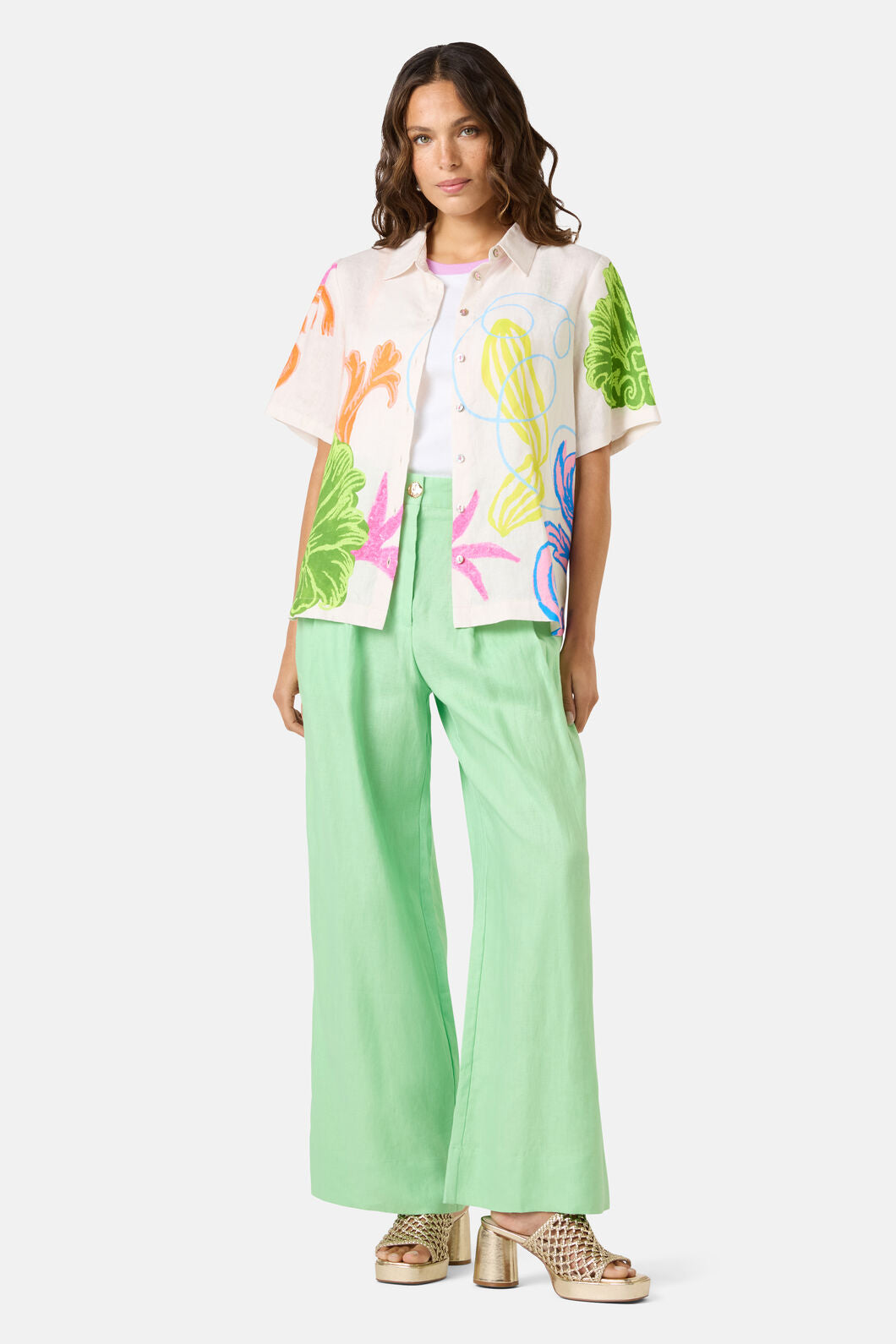 Gorman NZ - Fleur Tango Print Linen Shirt - print