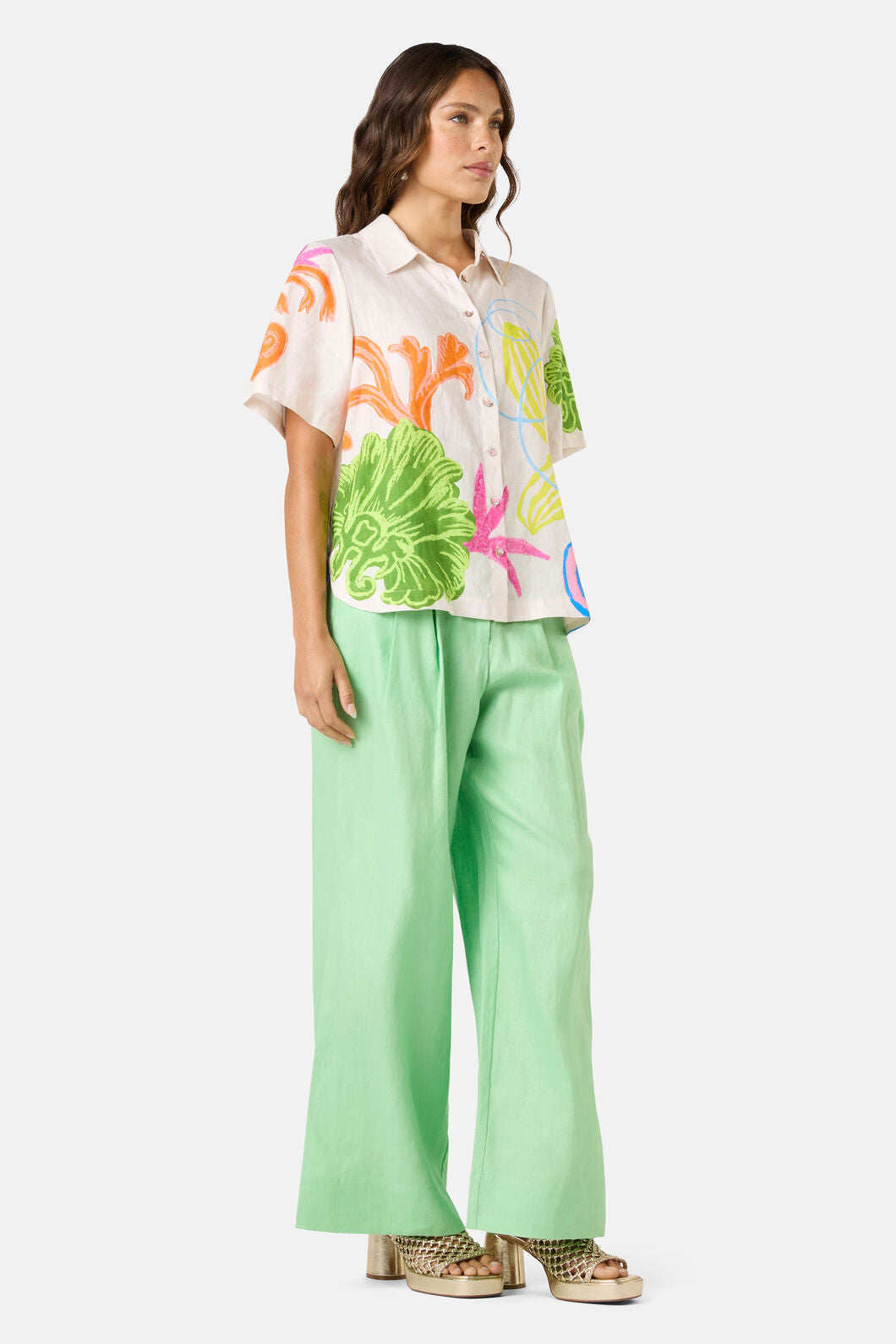 Gorman NZ - Fleur Tango Print Linen Shirt - print