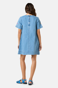 Gorman NZ - Fleur Embroidered Denim Dress - denim