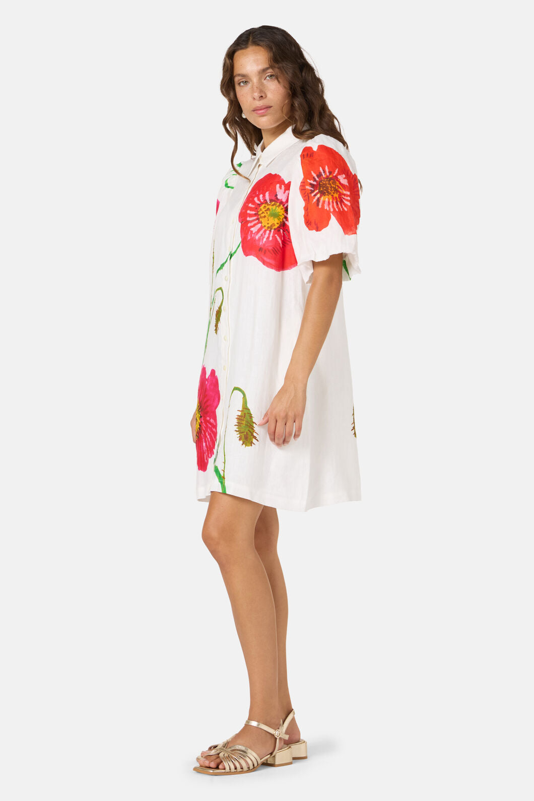 Gorman NZ - Poppies Linen Shirt Dress - print