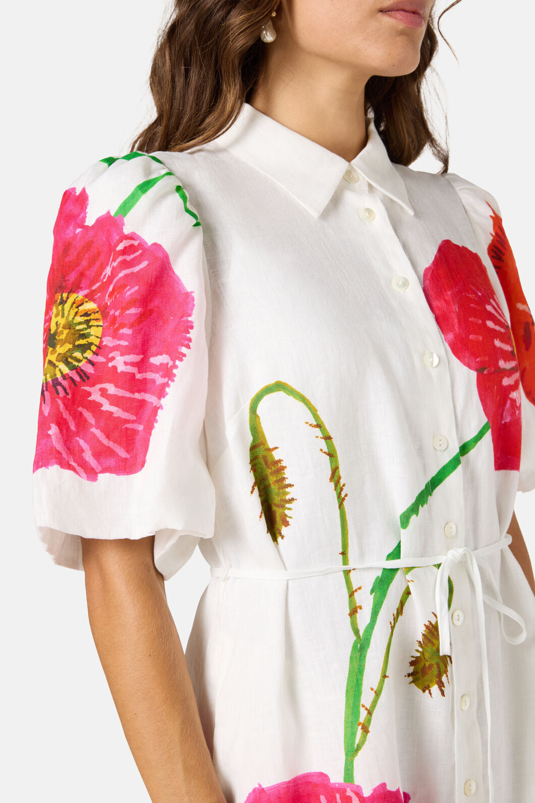 Gorman NZ - Poppies Linen Shirt Dress - print