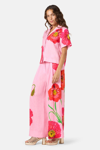 Gorman NZ - Poppies Print Linen Shirt - print