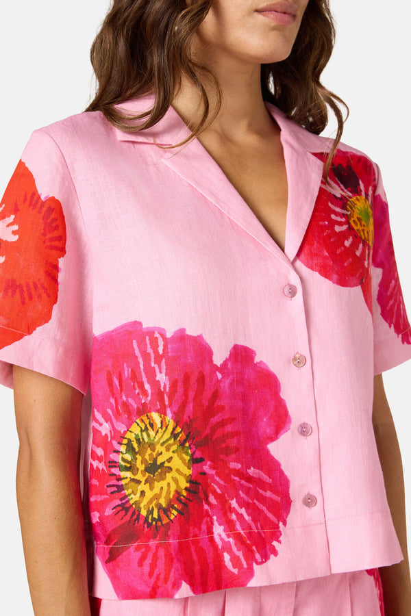 Gorman NZ - Poppies Print Linen Shirt - print