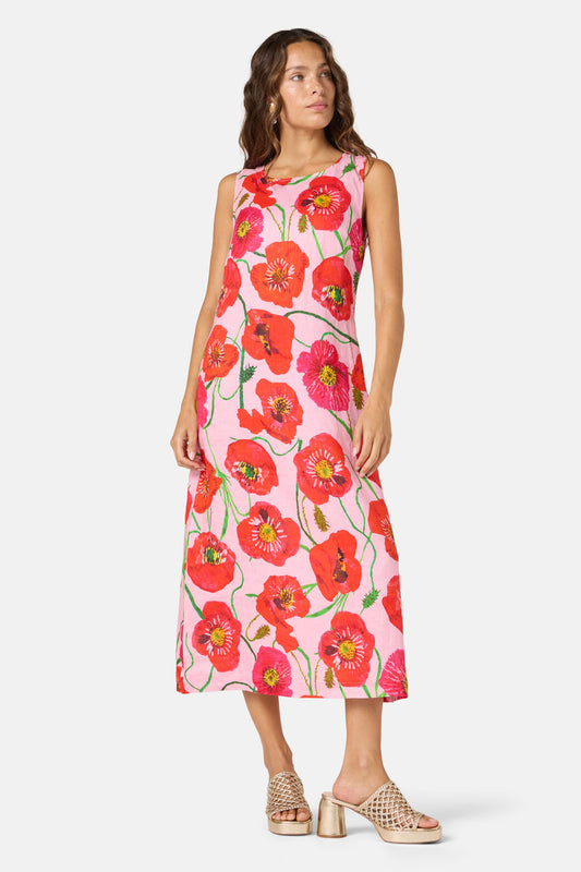 Gorman NZ - Poppies Print Linen Dress - print