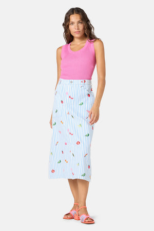 Gorman NZ - Antipasto Print Denim Skirt - multi
