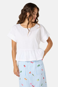 Gorman NZ - Tomato Cotton Top - white