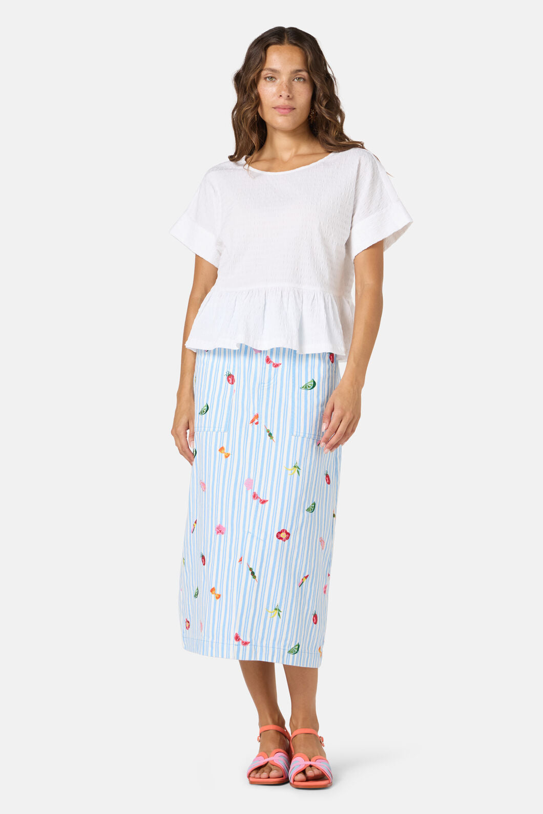 Gorman NZ - Tomato Cotton Top - white