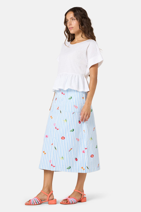 Gorman NZ - Tomato Cotton Top - white