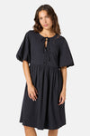 Gorman NZ - Tie Smock Cotton Dress - black
