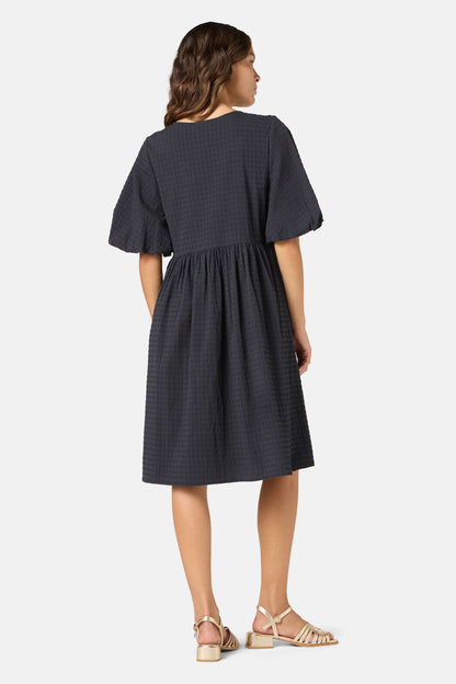 Gorman NZ - Tie Smock Cotton Dress - black