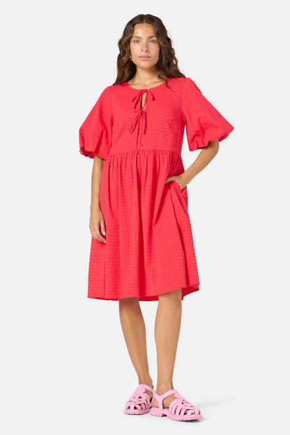 Gorman NZ - Tie Smock Cotton Dress - red
