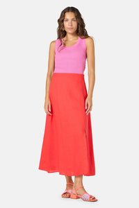 Gorman NZ - Red Tomato Slip Linen Skirt - red
