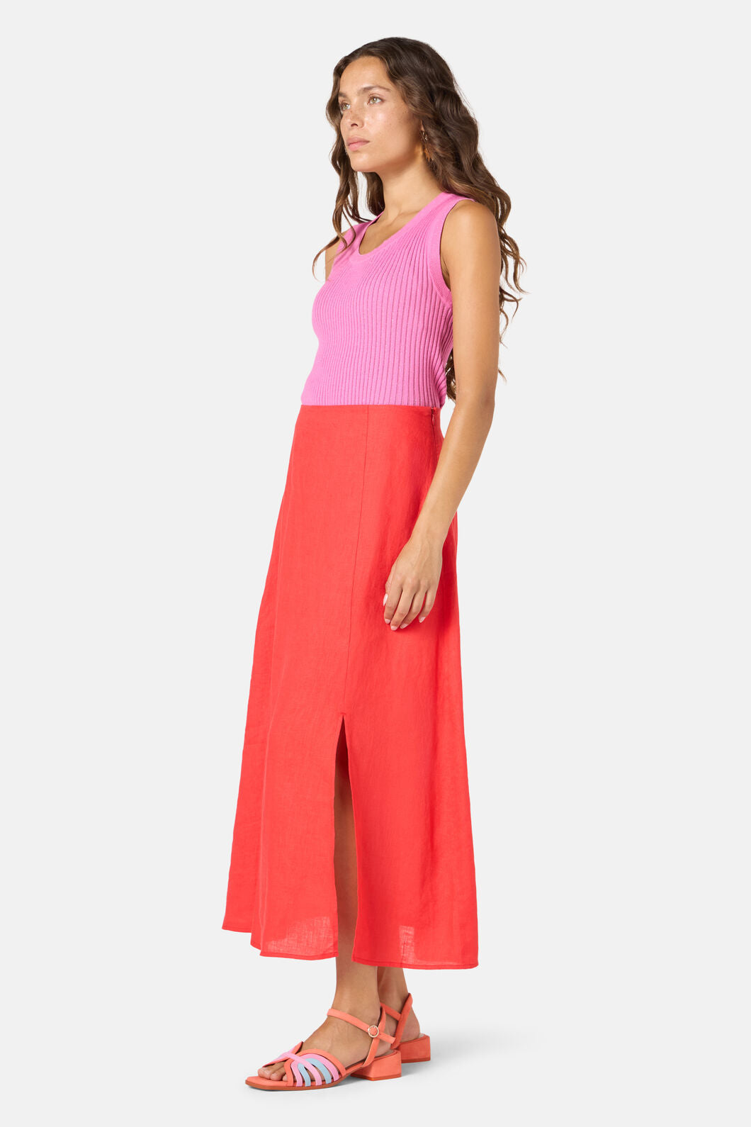 Gorman NZ - Red Tomato Slip Linen Skirt - red