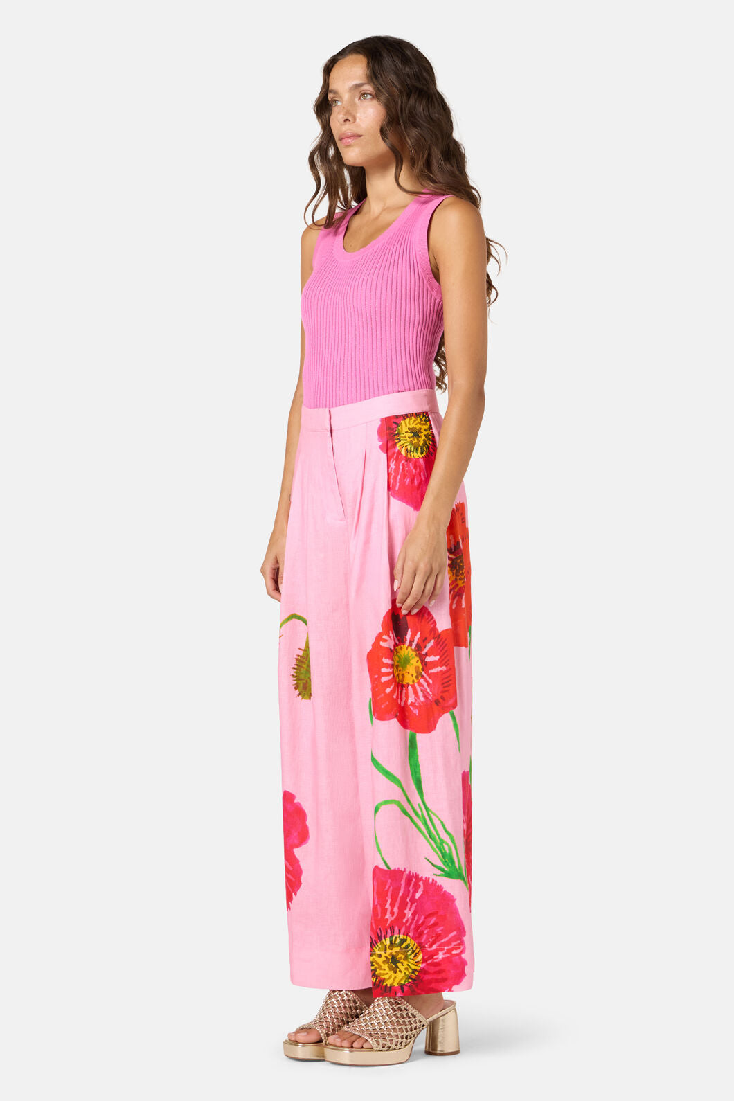 Gorman NZ - Poppies Print Linen Pants - print