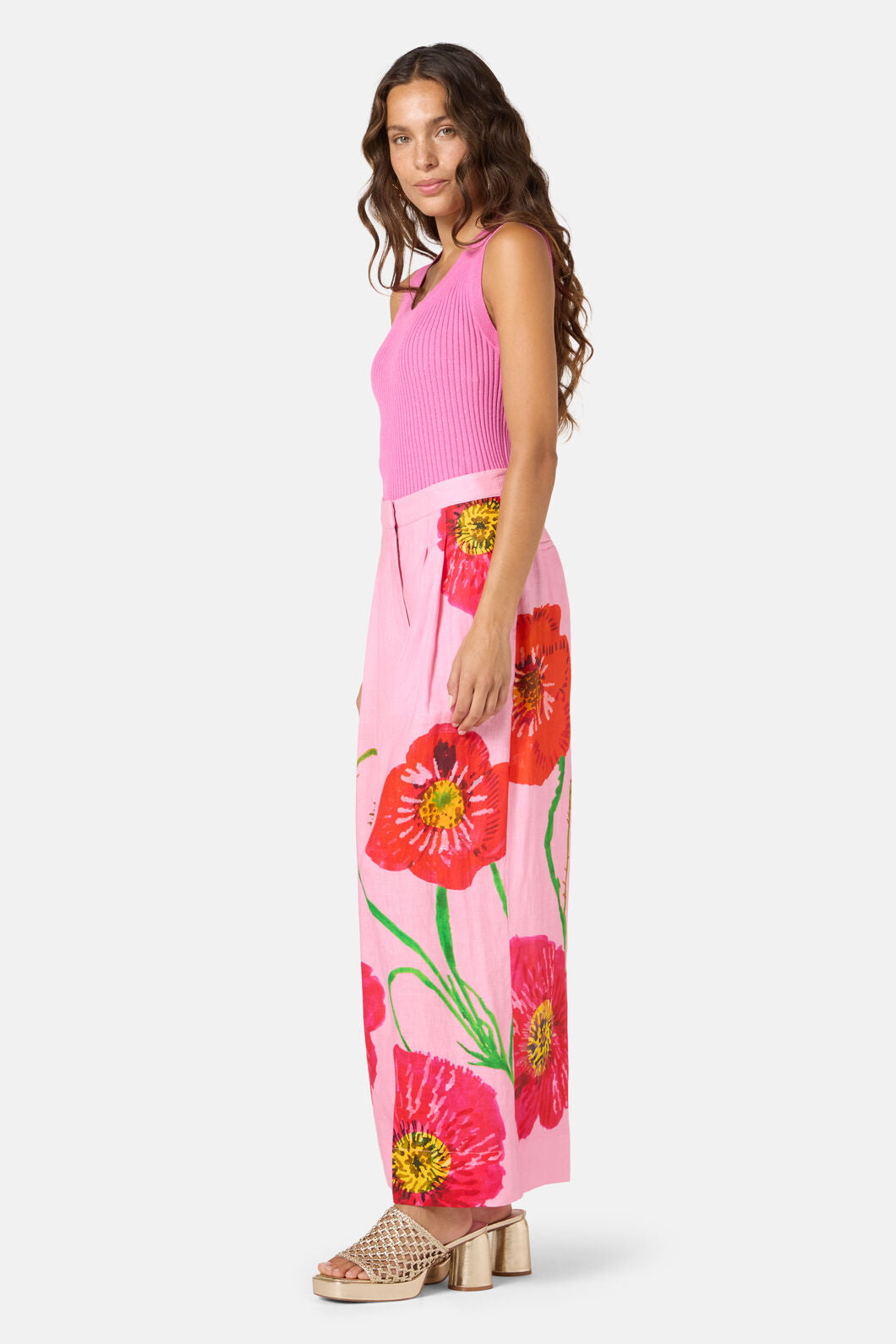 Gorman NZ - Poppies Print Linen Pants - print