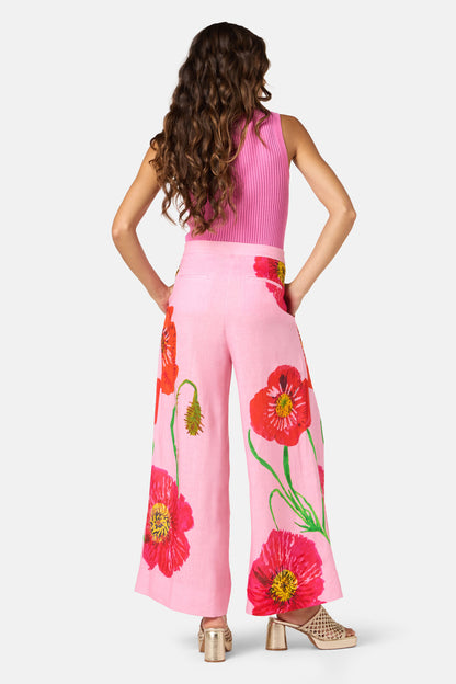 Gorman NZ - Poppies Print Linen Pants - print