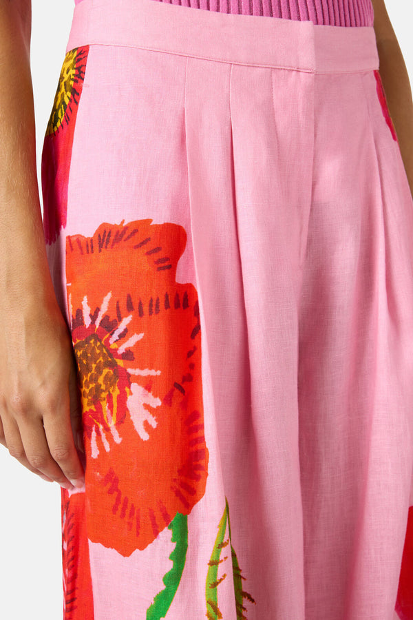 Gorman NZ - Poppies Print Linen Pants - print