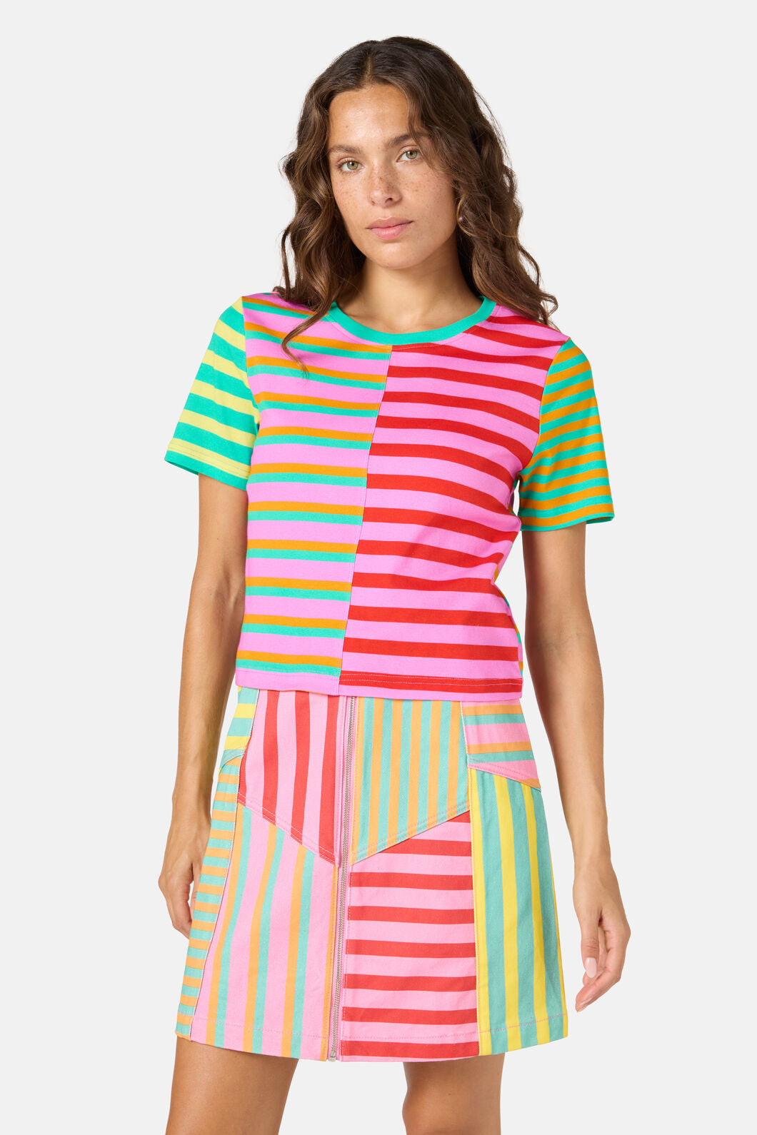 Gorman NZ - Stripe Lover Crop Tee - print