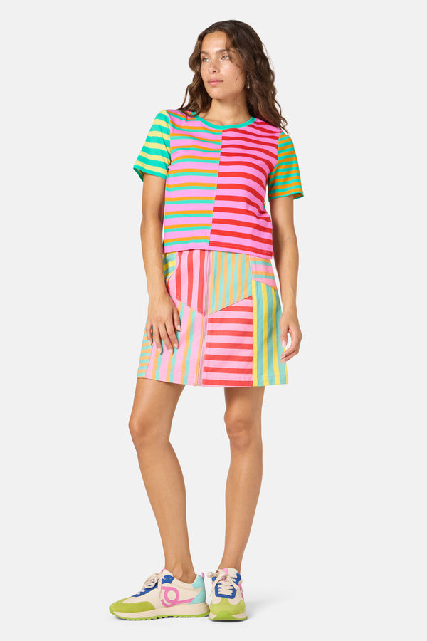 Gorman NZ - Stripe Lover Crop Tee - print