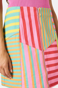 Gorman NZ - Stripe Lover Denim Skirt - print