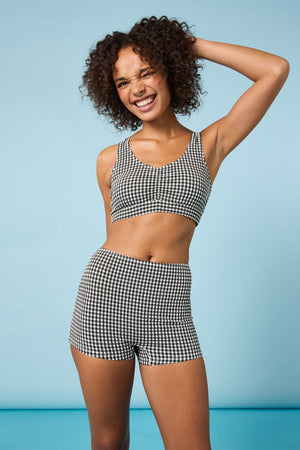 Gorman NZ - Checkmate Gingham Bikini Top - black