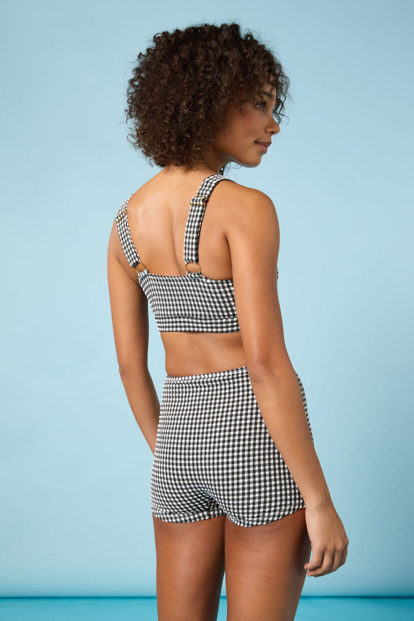Gorman NZ - Checkmate Gingham Bikini Top - black