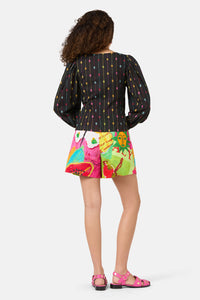 Gorman NZ - Light Show Cotton Jaquard Top - black