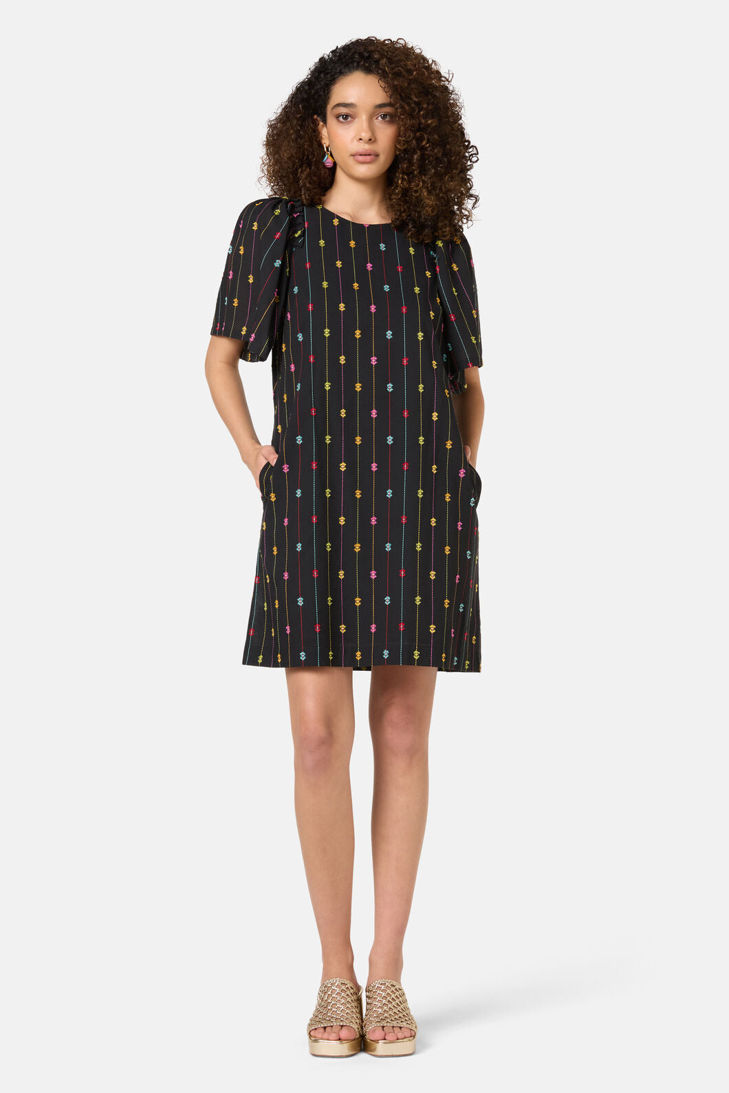 Gorman NZ - Light Show Cotton Jaquard Dres - black