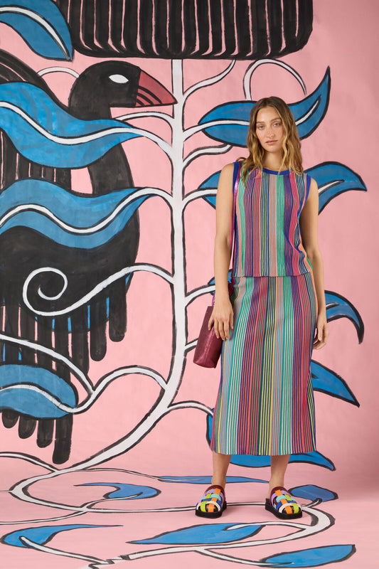 Gorman NZ - Seeing Stripes Knit Skirt - multi