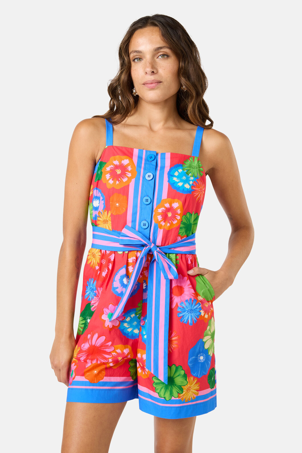 Gorman NZ - Pressed Flower Cotton Playsuit - print