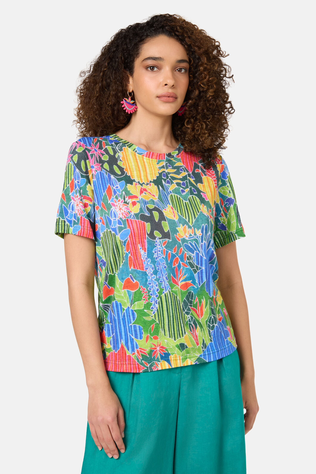 Gorman NZ - Flower Garden Hemp Tee - print