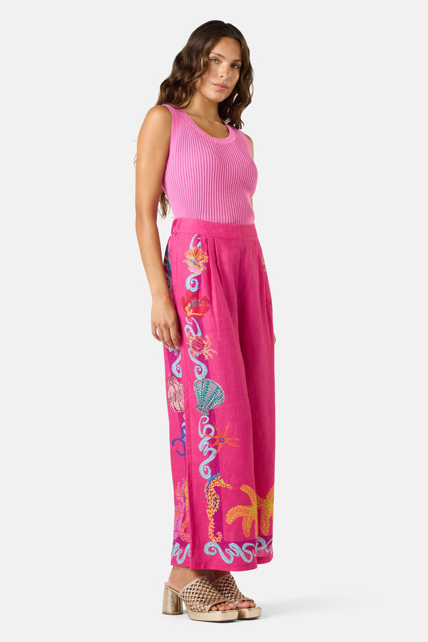 Gorman NZ - Mermaid Resort Print Pant - print