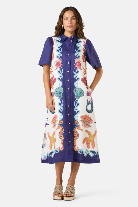 Gorman NZ - Mermaid Vacation Midi Dress - print