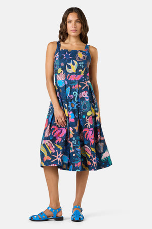 Gorman NZ - Mermaid Print Apron Dress - print
