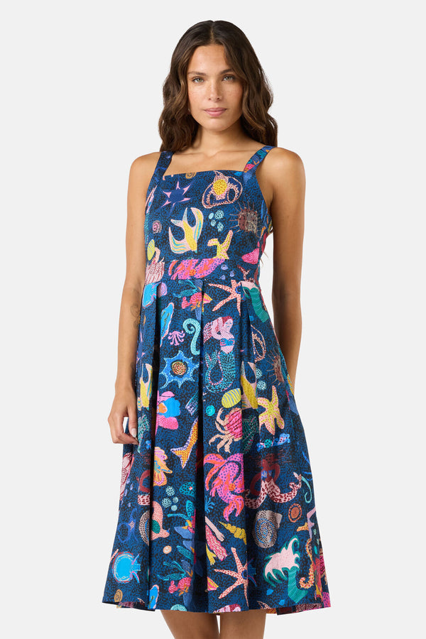 Gorman NZ - Mermaid Print Apron Dress - print
