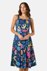 Gorman NZ - Mermaid Print Apron Dress - print