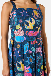 Gorman NZ - Mermaid Print Apron Dress - print
