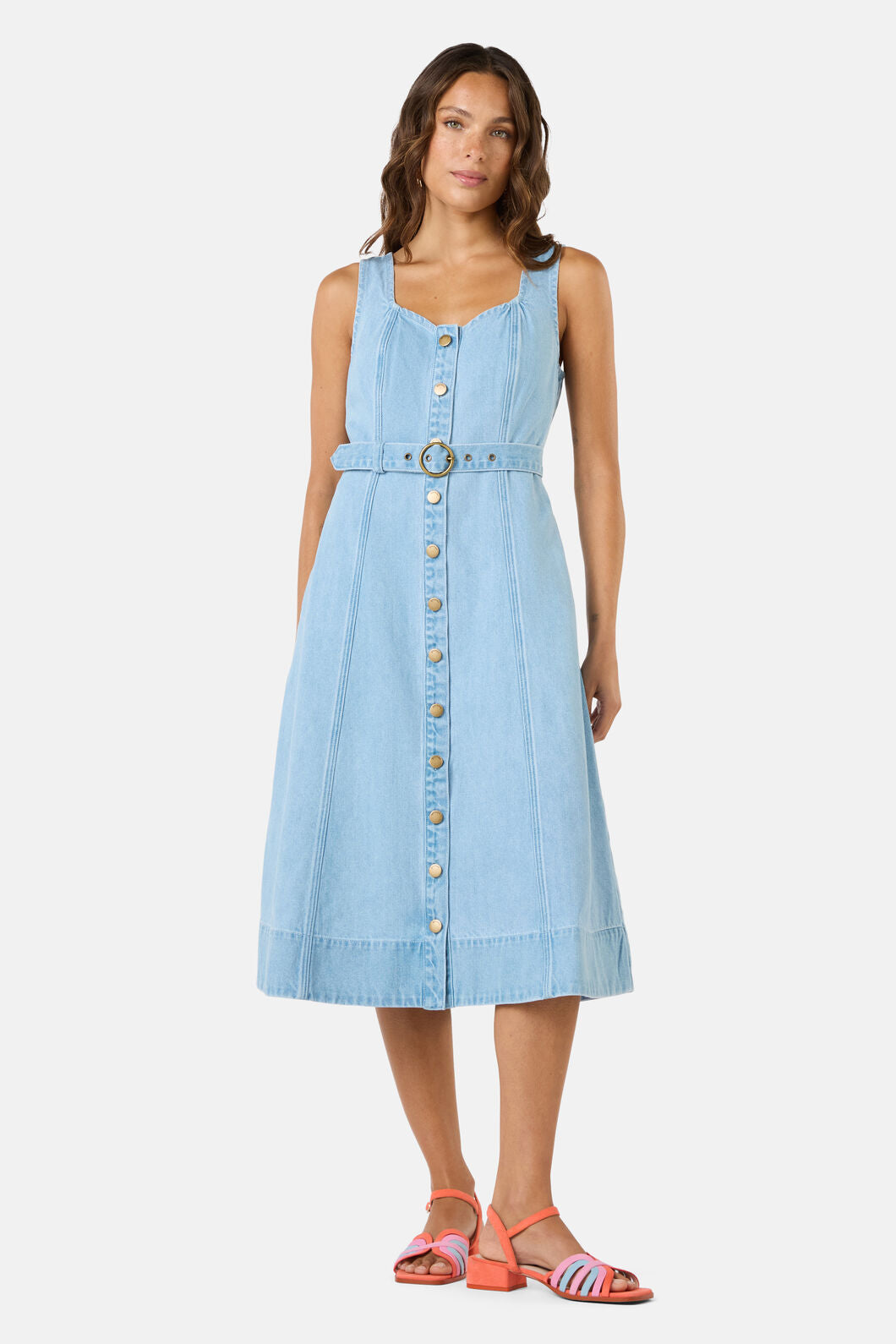 Gorman NZ - Sweetheart Denim Midi Dress - denim