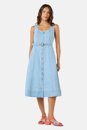 Gorman NZ - Sweetheart Denim Midi Dress - denim