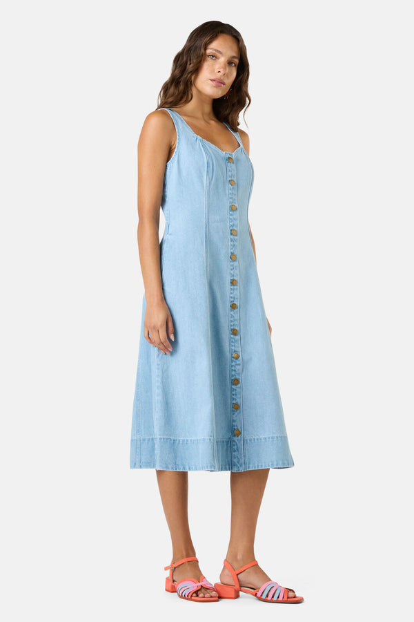 Gorman NZ - Sweetheart Denim Midi Dress - denim