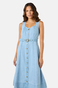 Gorman NZ - Sweetheart Denim Midi Dress - denim