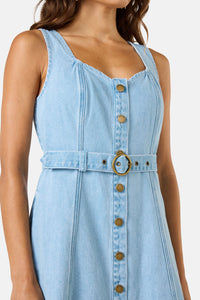 Gorman NZ - Sweetheart Denim Midi Dress - denim