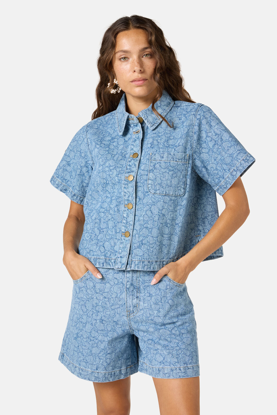 Gorman NZ - Sea Bubbles Denim Shirt - print