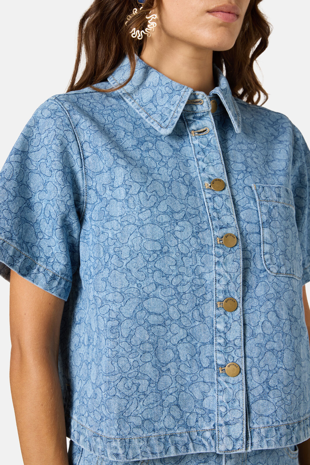 Gorman NZ - Sea Bubbles Denim Shirt - print