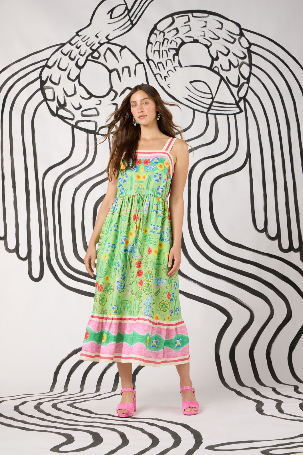 Gorman NZ - Botanica Linen Long Dress - print
