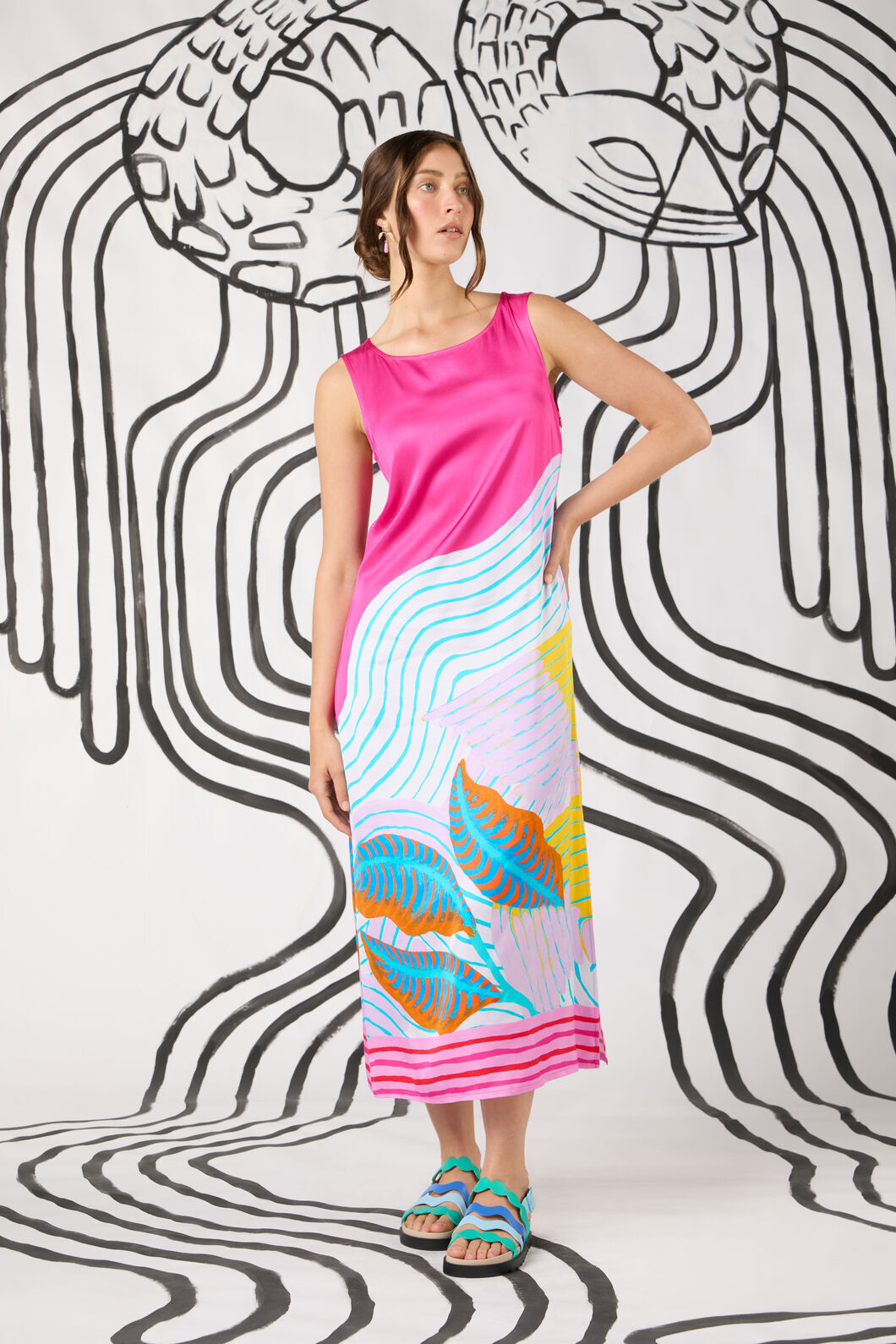 Gorman NZ - Past Lover Print Slip Dress - print