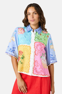 Gorman NZ - Short Stitch Patch Shirt - print