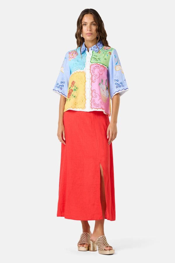 Gorman NZ - Short Stitch Patch Shirt - print